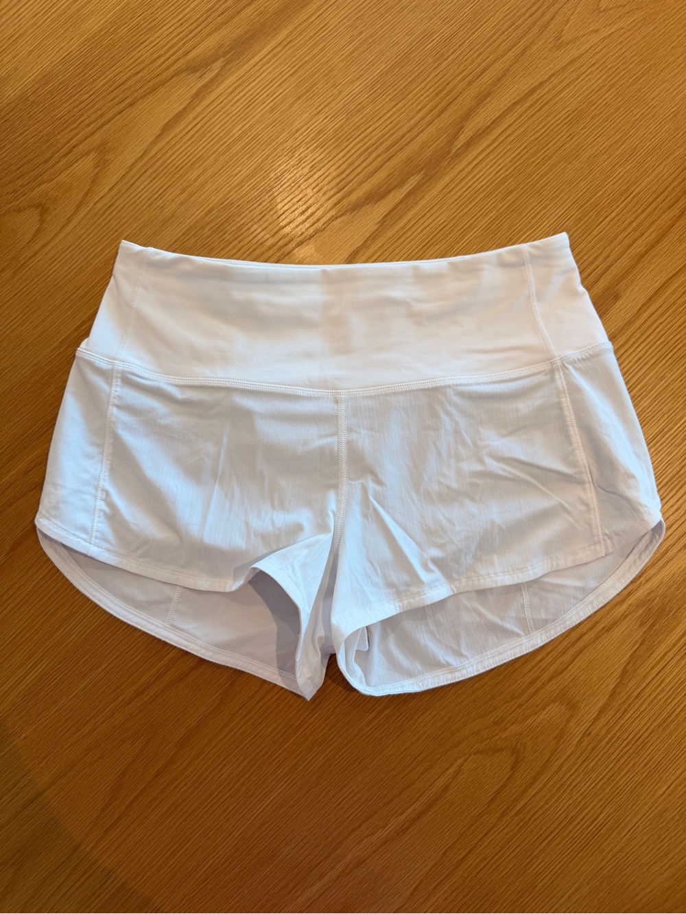 Lululemon Speed Up High-Rise 2.5” Inseam Lined White Running Shorts
